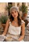 Bohemian Mesh/Cage Motif Sequined Hand Knitted Summer Beanie - Mink - 2