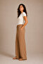 Women's Tie-Waist Wide-Leg Pants - Brown - 2