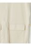 Lcw Modest Beige High Collar Oversize Drawstring Women's Vest - 4
