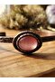 Pink Cat's Eye Natural Stone Vintage Design Adjustable Copper Bracelet - 2