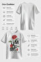 تي شيرت أبيض نصف كبير الحجم مصنوع من القطن بنسبة 100% بتصميم Rose Forever - 3