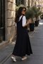 Women's Casual T-Shirt and Suspender Long Dress Two-Piece Set - 2