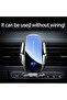 Wireless Car Charger, Mobile Phone Holder, 15W Fast Charging, Smart Auto Clamp, Windshield Mount (Silver) - 8