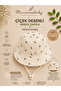 Crispy Flower Pattern Beige Double Layer Muslin Baby Girl Sunscreen Summer Hat - 3