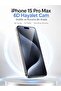 واقي شاشة من edl shop، متوافق مع iPhone 15 Pro Max، زجاج 6D Ghost غير قابل للكسر، صلابة 9H، شفاف