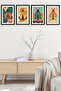 Butterfly Themed Modern 4-Piece Mdf Painting Set, Living Room Wall Decoration - 2
