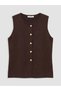 Lcw Everyday Brown Crew Neck Women's Knitwear Vest