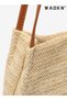 Women's Handwoven Shoulder Bag, Ladies Simple Literary Handbag Clutch Bag Tote Bags - 6
