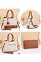 Women's Fashion Luxury Shoulder Bags, Ladies Designer Contrast Color Handbag Tote Bags Clutch Bag, PU Leather Crossbody Bag Satchel Bag Beach Bag Carry Bag for College Students and Teenagers - 5