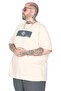 Mode XL Large Size T-Shirt Bis Yaka Expert Division U26123 Beige - 5