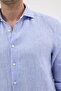 Italian Collar 100% Linen Comfort Fit Men's Shirt - 7