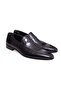Black Color Laceless Genuine Leather Men's Shoes