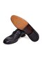 Black Color Laceless Genuine Leather Men's Shoes - 3