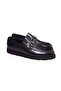 Black Color Laceless Genuine Leather Men's Shoes
