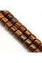 Afghan Musk Rosary 33 Beads 11.5x14mm Rich Brown Barrel Prayer Beads 74.5g Blue & Brown Braided Tassel - 4