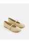 Women Cream Textured Ballerinas - 2