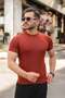 Men's Knitted Pattern Crew Neck Knitwear T-Shirt - 100% Cotton Acrylic
