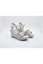 Polka Dot Crossed Strap Padded Women's Sandals