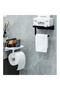 White Modern Toilet Paper Hanger with Shelf Shelf Organization Wall Shelf Practical Holder - 4