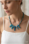 Handmade Blue Agate and Apatite Natural Stone Special Design Necklace - 3