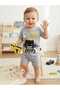 Baby Boy 3D Embroidered Embossed Shorts Top and Bottom Summer Baby Set