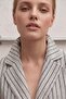 My Fashion Striped Shawl Collar Vest and Wide Leg Pants Set - 6