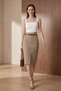My Fashion Slit High Waist Midi Pencil Skirt