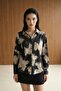 My Fashion Women's Abstract Patterned Velvet Woven Shirt - 2
