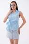 Women's Waist-Tie Sleeveless Blouse - 4