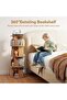 360° Rotating Bookshelf, Large Capacity Bookcase with Anti-Fall Baffles, Space-Saving Corner Storage Rack - 5