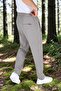 Sports Sweatpants Summer Thin Parachute Fabric Elastic Waistband (Dark Grey) - 3