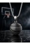Stainless Steel Basketball Ball Design Necklace