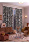 Modern Geometric Patterned Background Curtain 100 X 250 cm 1 Panel Decorative Digital Printed Premium Living Room Bedroom Window Curtain