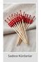 Decorative Beaded and Woven Detailed Bamboo Presentation Toothpicks – Pack of 50 - 4