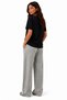 Women's Black Crew Neck T-Shirt and Grimelange Wide Leg Sweatpants Set - 3