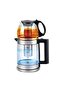 1500W Double Glass Electric Tea Maker with Filter, 2L Kettle + 1L Teapot, Auto Shut-Off, LED Light