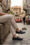 31100 Navy Blue Genuine Leather Loafer Men's Ballet Flats Men's Shoes - 3