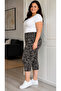 Women's Viscose Pocketless Battal Capri Relaxed Cut - Large Size - 2