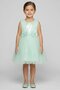 Toddlers Girl Textured Dress, Mint