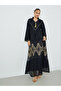 Black Organza Lace Insert Jalabiya