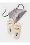 Chain Detail Faux Fur Bedroom Slippers