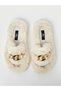 Chain Detail Faux Fur Bedroom Slippers - 6