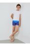 Teen Boys Striped Ombre Swim Trunks - 2