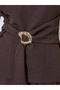 Brown Cinched Top and Wide Leg Trousers Co-ord Set - 3