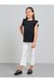 Girls Ribbed Leggings with Lettuce Edge - 2