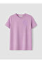 Lcw Everyday Lilac Embroidered Soft Touch Women's T-Shirt - 4