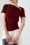 Women's Sandy Buckle Draped Blouse - 4