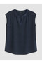 Lcw Everyday Navy Blue Women's T-Shirt with Crochet Collar