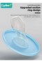 2Pcs Manual Breastmilk Pump, 100% Food-grade Silicone Breastmilk Collector, Silicone Breastmilk Pump with Leakproof Lid for Breastmilk feeding, Clear 90ml, BPA Free Manual Milk Collector with Cap - 7