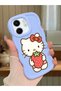 Infinix Smart 9 Compatible Case Camera Protector Blue Silicone Couple Phone Case Kitty Pattern
